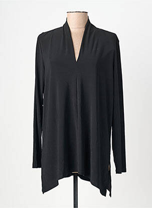 Tunique manches longues tissage crêpe noir JOSEPH RIBKOFF femme