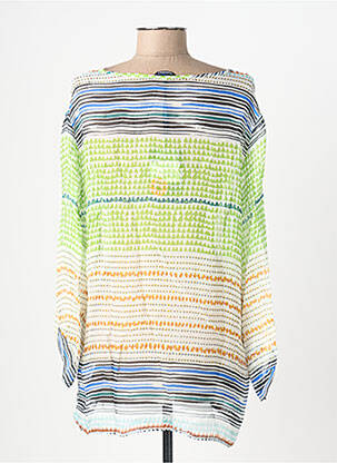 Blouse légère et transparente manches longues vert THALASSA femme