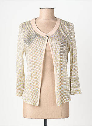 Veste casual col rond beige EUGEN KLEIN femme