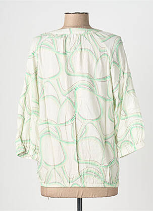 Blouse imprimé fantaisie manches longues vert BIANCA femme