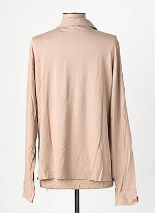 Polo broderie manches longues marron PAUPORTÉ femme