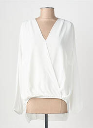 Blouse légère et transparente manches longues blanc QUATTRO femme