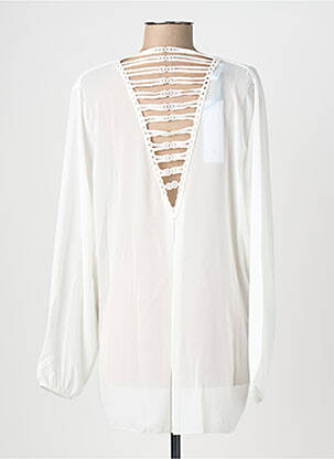 Blouse légère et transparente manches longues blanc QUATTRO femme