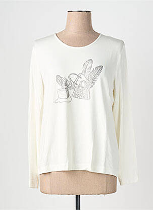 Top tissage jersey manches longues beige EUGEN KLEIN femme