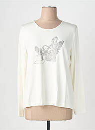 Top tissage jersey manches longues beige EUGEN KLEIN femme