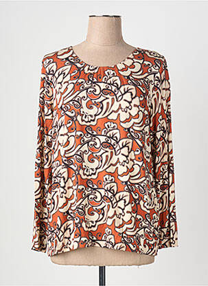 Top tissage jersey manches longues marron SOMMERMANN femme