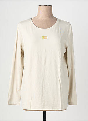 Top stretch manches longues beige BIANCA femme