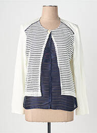 Veste casual col rond blanc EUGEN KLEIN femme
