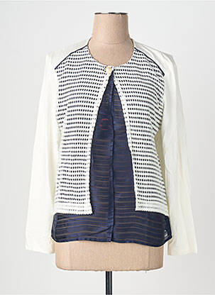 Veste casual col rond blanc EUGEN KLEIN femme