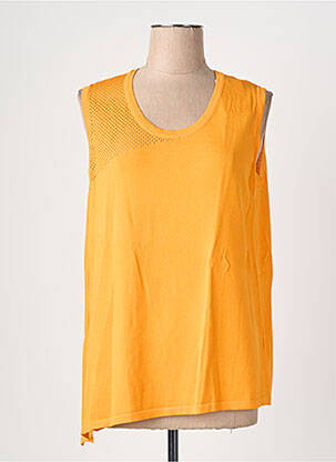 Débardeur coupe droite sans manche orange SCORZZO femme