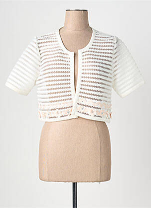 Boléro col rond blanc FUEGO WOMAN femme