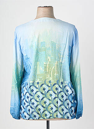 Blouse imprimé fantaisie manches longues bleu BIANCA femme