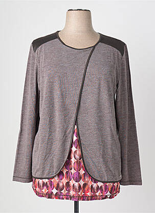 Top stretch manches longues gris THALASSA femme