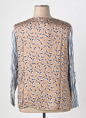 Top coupe fluide manches longues bleu SOMMERMANN femme