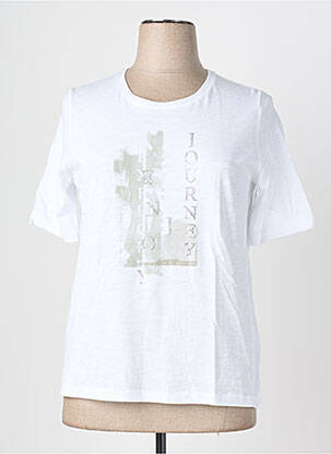 T-shirt sérigraphie avec strass manches courtes blanc RABE femme
