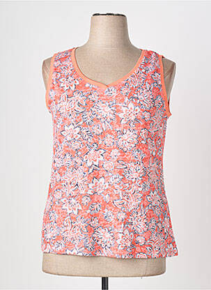 Top coupe cintrée sans manche rose CONCEPT K femme