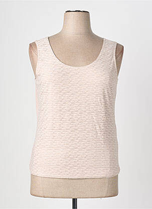 Top tissage jersey sans manche beige JOSEPH RIBKOFF femme