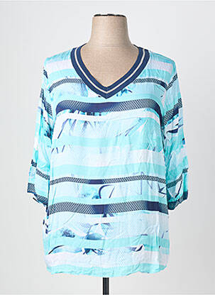 Top imprimé fantaisie manches longues bleu EUGEN KLEIN femme