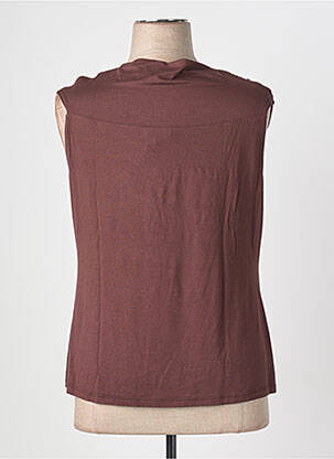 Top stretch sans manche marron DIVAS femme