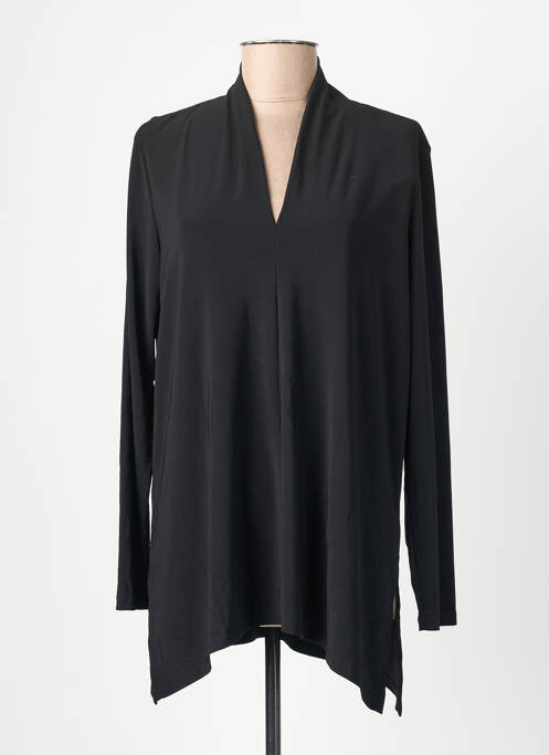 Tunique manches longues tissage crêpe noir JOSEPH RIBKOFF femme