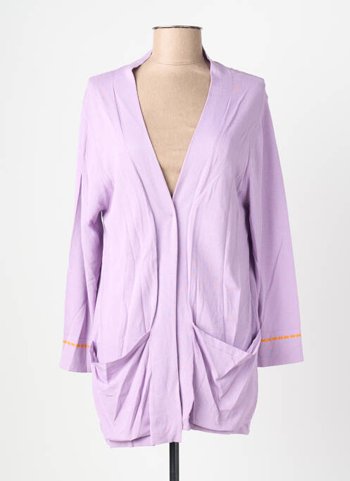 Veste casual coupe droite violet SCORZZO femme