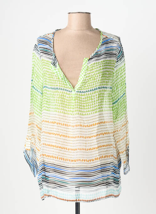Blouse manches longues manches longues vert THALASSA femme