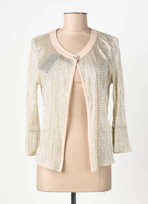Veste casual col rond beige EUGEN KLEIN femme