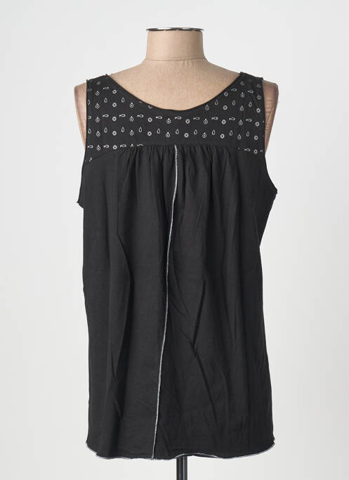 Débardeur stretch sans manche noir THALASSA femme