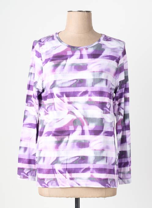 Top tissage jersey manches longues violet RABE femme