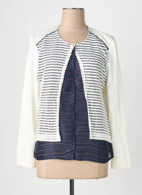 Veste casual col rond blanc EUGEN KLEIN femme