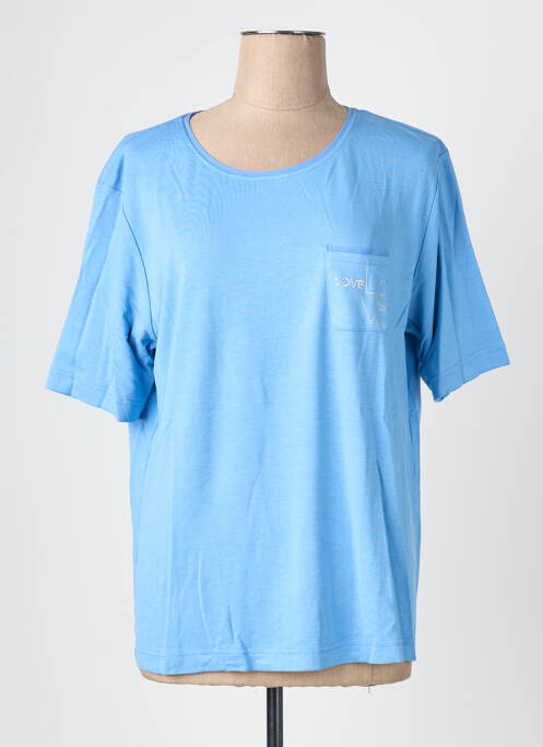 T-shirt stretch manches courtes bleu RABE femme