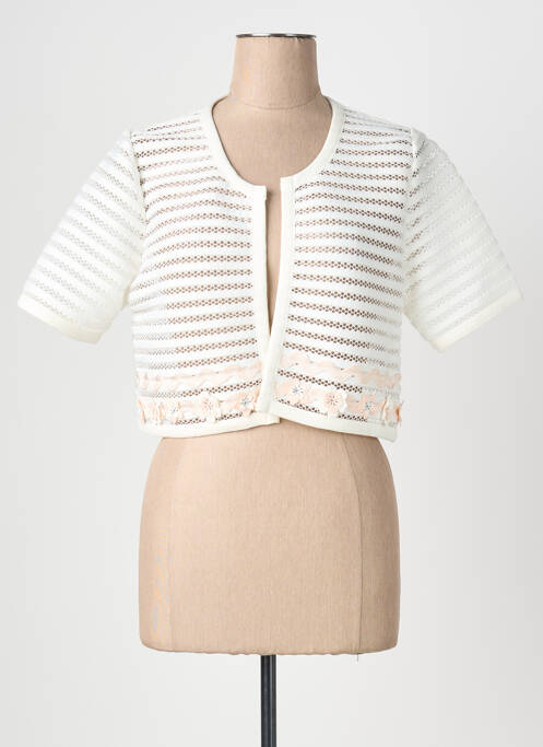 Boléro col rond blanc FUEGO WOMAN femme