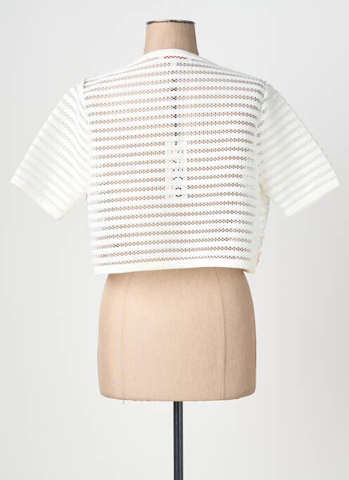Boléro col rond blanc FUEGO WOMAN femme