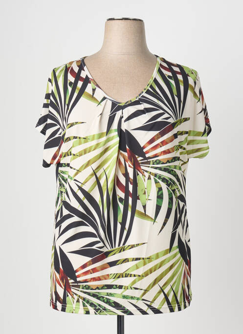 T-shirt imprimé fantaisie manches courtes vert TELMAIL femme