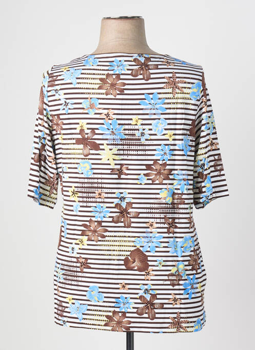 T-shirt stretch manches 3/4 marron RABE femme