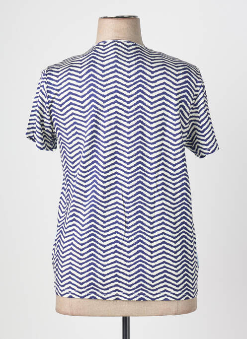 T-shirt imprimé fantaisie manches courtes bleu SAINT CHARLES femme