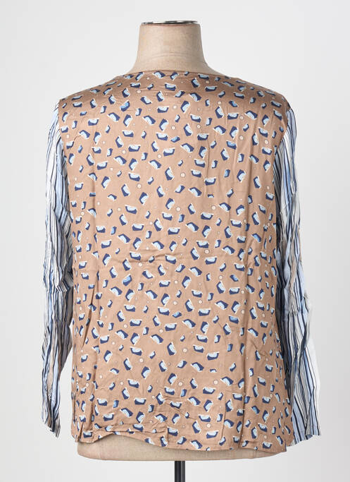 Top coupe fluide manches longues bleu SOMMERMANN femme