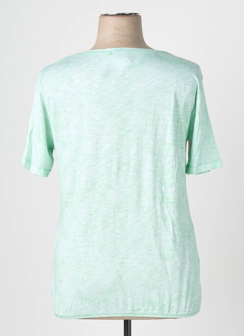 Top stretch manches courtes vert THOMAS RABE femme