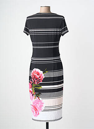 Robe mi-longue manches courtes manches courtes noir JOSEPH RIBKOFF femme