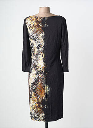 Robe mi-longue manches 3/4 manches 3/4 noir JOSEPH RIBKOFF femme
