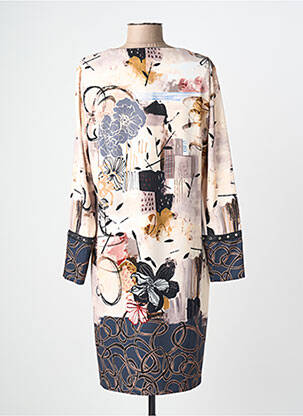 Robe courte manches longues manches longues beige DIVAS femme