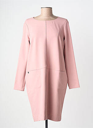 Robe courte fermeture zippée au dos manches longues rose DIVAS femme