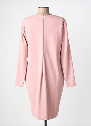 Robe courte fermeture zippée au dos manches longues rose DIVAS femme