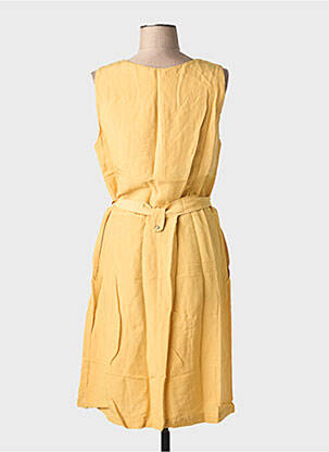 Robe mi-longue sans manche sans manche jaune MAE MAHE femme