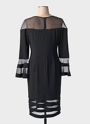 Robe mi-longue manches longues manches longues noir JOSEPH RIBKOFF femme