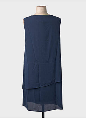 Robe mi-longue coupe fluide sans manche bleu BARILOCHE femme