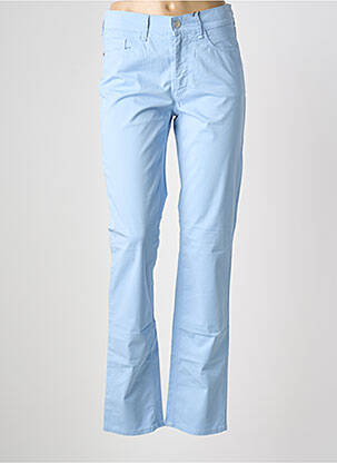 Pantalon slim tissage popeline bleu GARDEUR femme