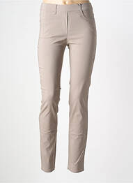Jegging tissage popeline taille normale marron STARK femme