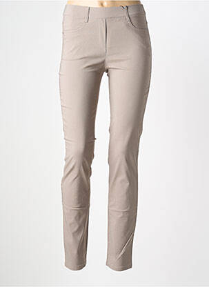 Jegging tissage popeline taille normale marron STARK femme