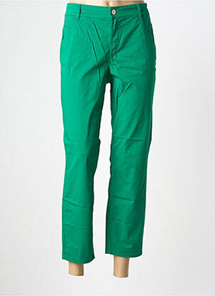 Pantalon 7/8 tissage popeline taille normale vert GARDEUR femme